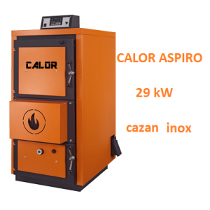 CENTRALA TERMICA PE LEMNE CU GAZEIFICARE CALOR ASPIRO R INOX 29 KW