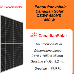 Panou solar fotovoltaic Canadian Solar CS3W-450MS, 450W