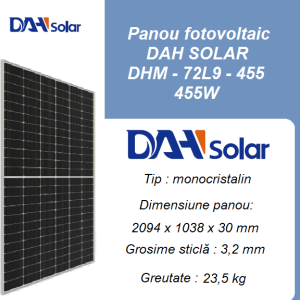 Panou fotovoltaic DAH Solar DHM-72L9, 455W
